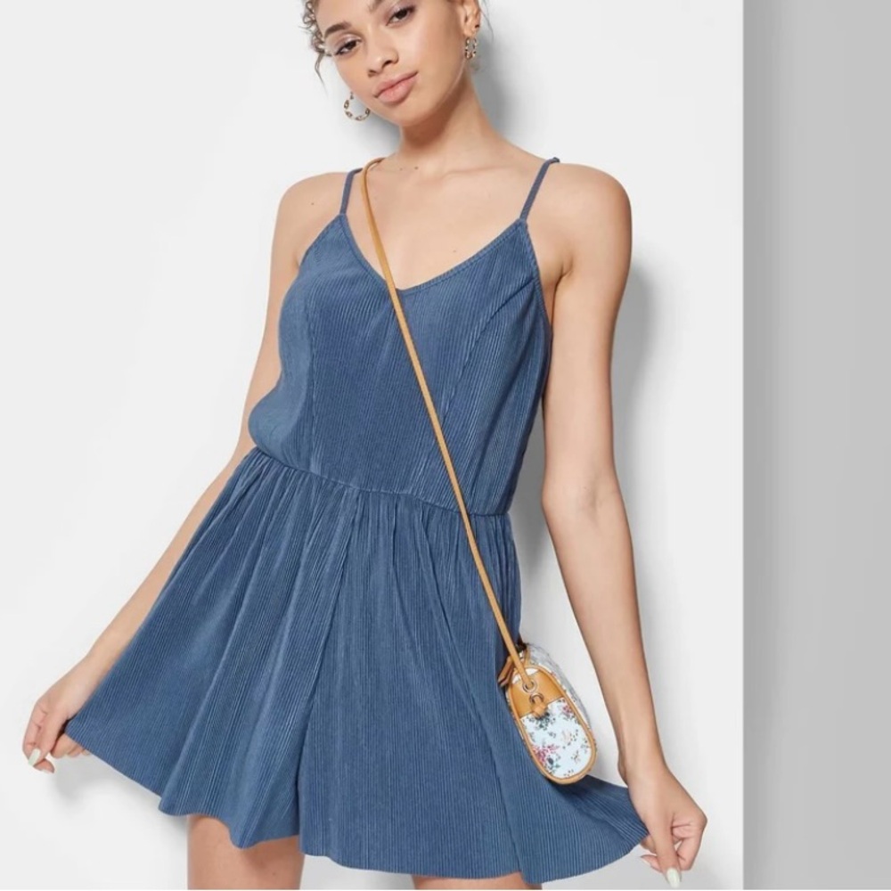 Blue Spaghetti Strap Dress